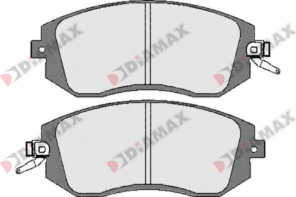 Diamax N09658 - Kit de plaquettes de frein, frein à disque cwaw.fr