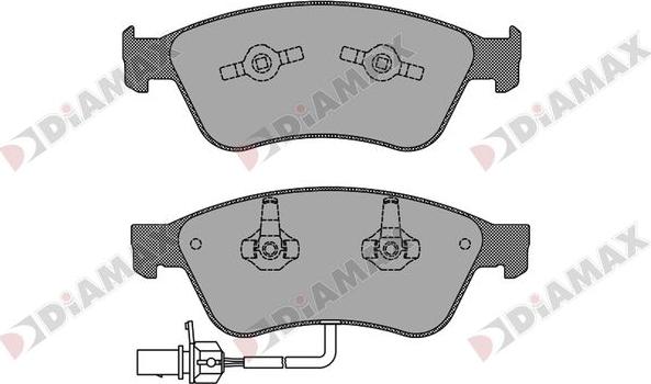 Diamax N09666 - Kit de plaquettes de frein, frein à disque cwaw.fr