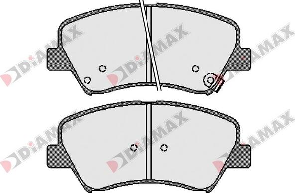 Diamax N09608 - Kit de plaquettes de frein, frein à disque cwaw.fr