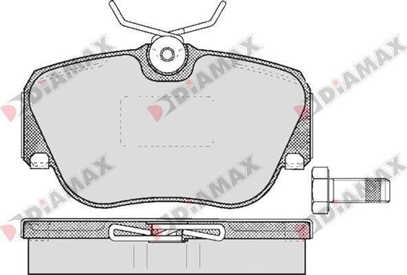 Diamax N09619 - Kit de plaquettes de frein, frein à disque cwaw.fr