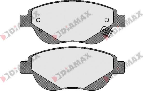 Diamax N09612 - Kit de plaquettes de frein, frein à disque cwaw.fr