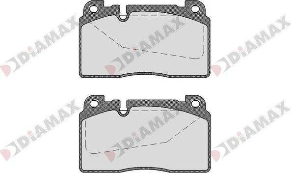 Diamax N09687 - Kit de plaquettes de frein, frein à disque cwaw.fr