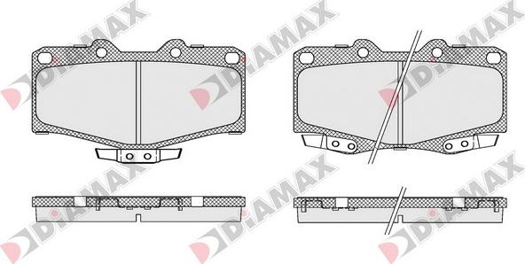 Diamax N09635 - Kit de plaquettes de frein, frein à disque cwaw.fr