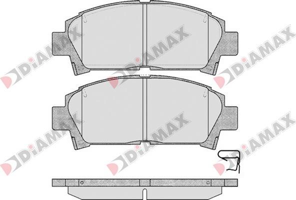 Diamax N09636 - Kit de plaquettes de frein, frein à disque cwaw.fr