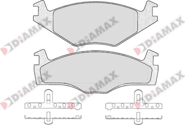 Diamax N09632 - Kit de plaquettes de frein, frein à disque cwaw.fr