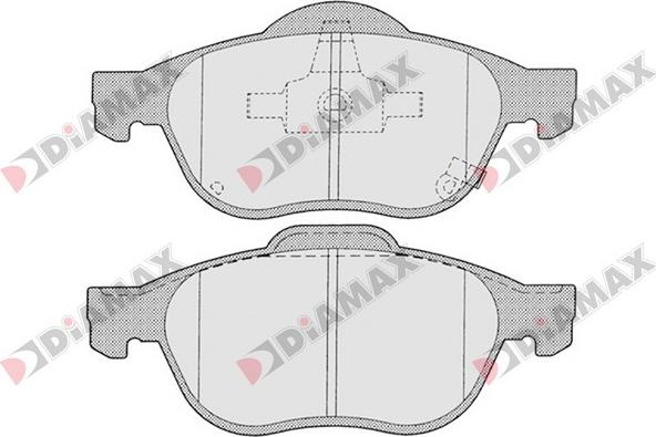 Diamax N09637 - Kit de plaquettes de frein, frein à disque cwaw.fr