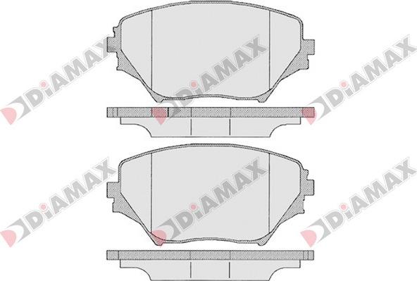 Diamax N09625 - Kit de plaquettes de frein, frein à disque cwaw.fr