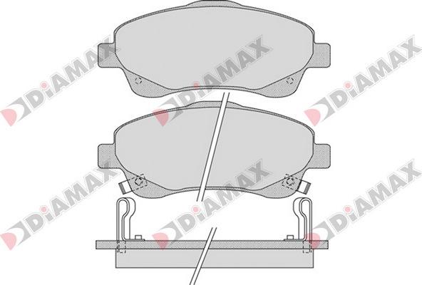 Diamax N09623 - Kit de plaquettes de frein, frein à disque cwaw.fr