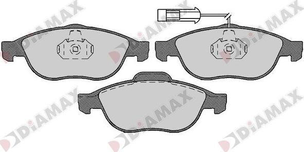 Diamax N09675 - Kit de plaquettes de frein, frein à disque cwaw.fr