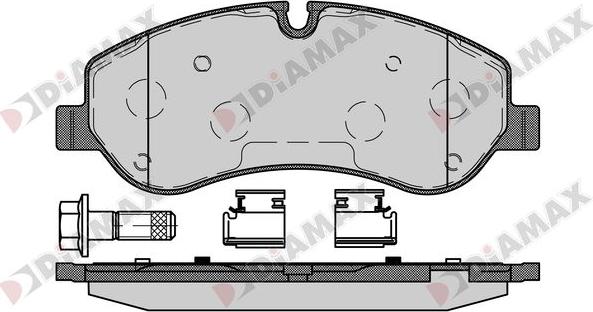 Diamax N09676 - Kit de plaquettes de frein, frein à disque cwaw.fr