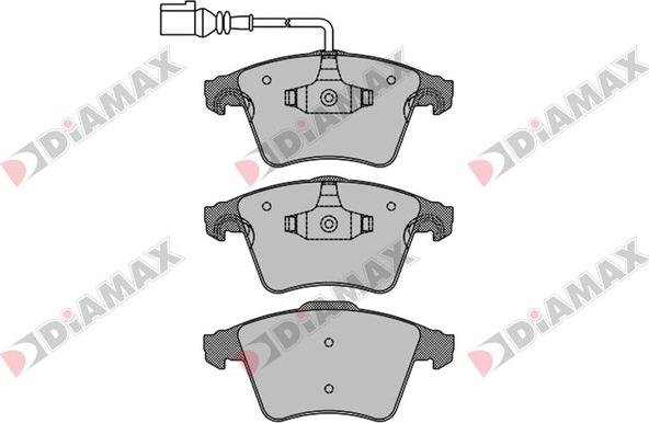 Diamax N09095 - Kit de plaquettes de frein, frein à disque cwaw.fr