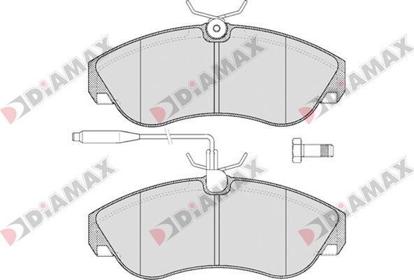 Diamax N09096 - Kit de plaquettes de frein, frein à disque cwaw.fr