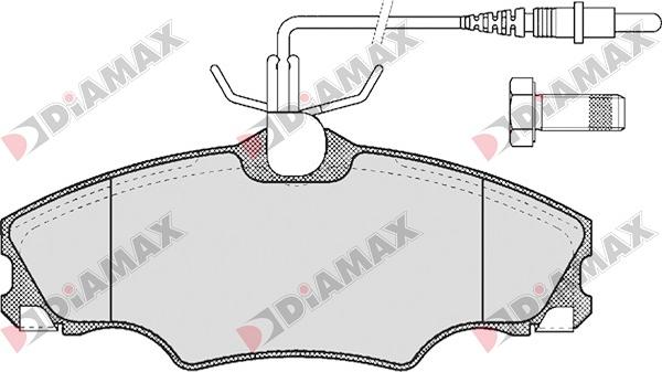 Diamax N09046 - Kit de plaquettes de frein, frein à disque cwaw.fr