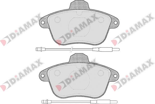 Diamax N09041 - Kit de plaquettes de frein, frein à disque cwaw.fr