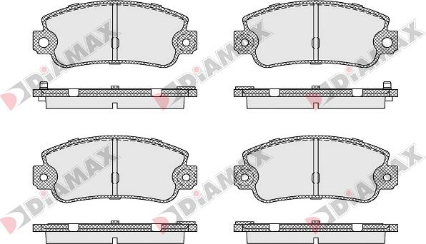 Diamax N09048 - Kit de plaquettes de frein, frein à disque cwaw.fr