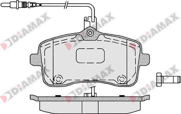 Diamax N09054 - Kit de plaquettes de frein, frein à disque cwaw.fr