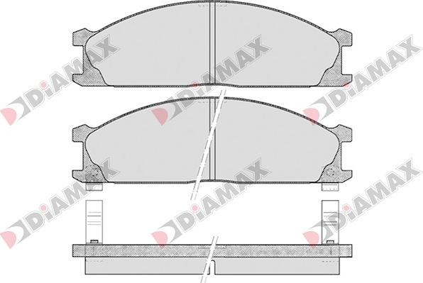 Diamax N09050 - Kit de plaquettes de frein, frein à disque cwaw.fr