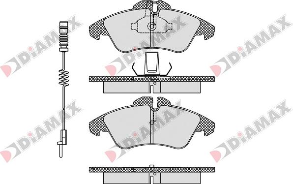 Diamax N09058A - Kit de plaquettes de frein, frein à disque cwaw.fr