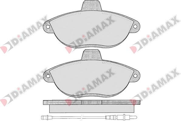 Diamax N09057 - Kit de plaquettes de frein, frein à disque cwaw.fr