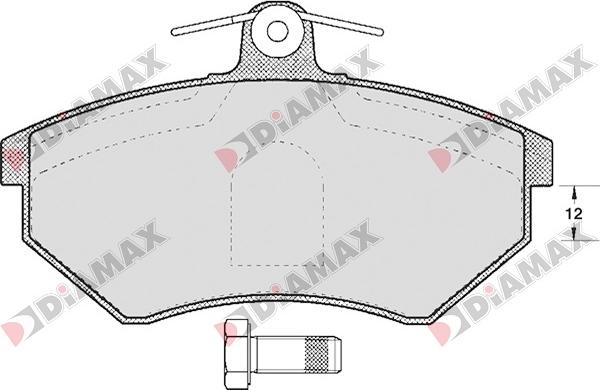 Diamax N09060 - Kit de plaquettes de frein, frein à disque cwaw.fr