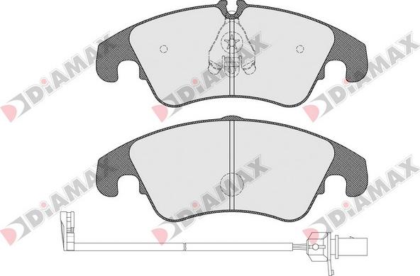 Diamax N09068A - Kit de plaquettes de frein, frein à disque cwaw.fr