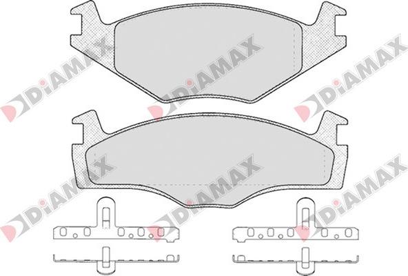 Diamax N09063 - Kit de plaquettes de frein, frein à disque cwaw.fr