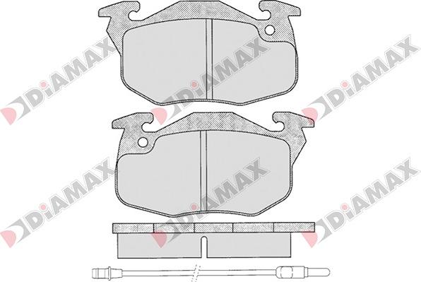 Diamax N09002 - Kit de plaquettes de frein, frein à disque cwaw.fr