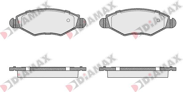 Diamax N09007 - Kit de plaquettes de frein, frein à disque cwaw.fr