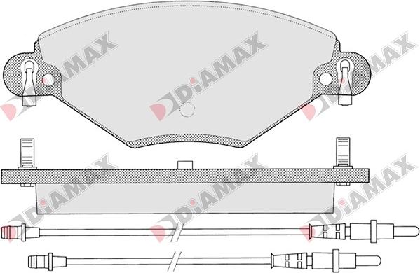 Diamax N09016 - Kit de plaquettes de frein, frein à disque cwaw.fr