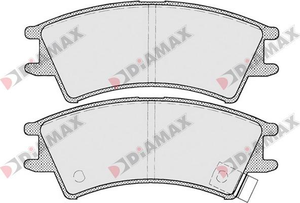 Diamax N09086 - Kit de plaquettes de frein, frein à disque cwaw.fr