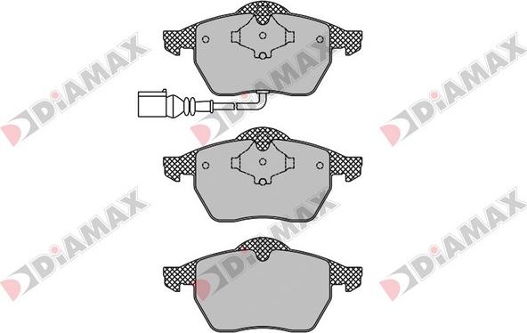 Diamax N09088 - Kit de plaquettes de frein, frein à disque cwaw.fr