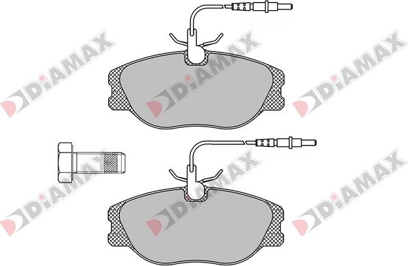 Diamax N09039 - Kit de plaquettes de frein, frein à disque cwaw.fr