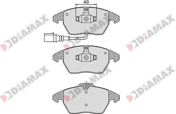 Diamax N09025 - Kit de plaquettes de frein, frein à disque cwaw.fr