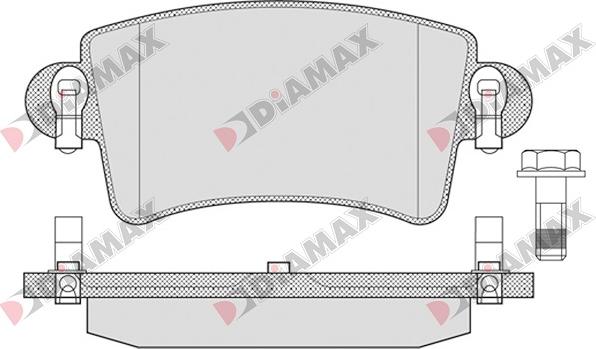 Diamax N09020 - Kit de plaquettes de frein, frein à disque cwaw.fr