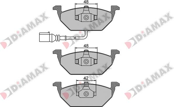 Diamax N09028 - Kit de plaquettes de frein, frein à disque cwaw.fr