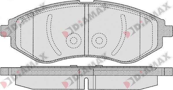 Diamax N09074 - Kit de plaquettes de frein, frein à disque cwaw.fr