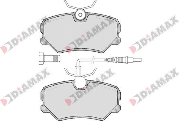 Diamax N09070 - Kit de plaquettes de frein, frein à disque cwaw.fr