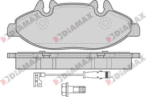 Diamax N09190 - Kit de plaquettes de frein, frein à disque cwaw.fr