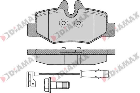 Diamax N09193 - Kit de plaquettes de frein, frein à disque cwaw.fr