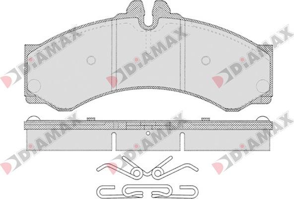 Diamax N09144 - Kit de plaquettes de frein, frein à disque cwaw.fr