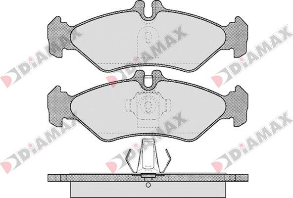 Diamax N09143 - Kit de plaquettes de frein, frein à disque cwaw.fr