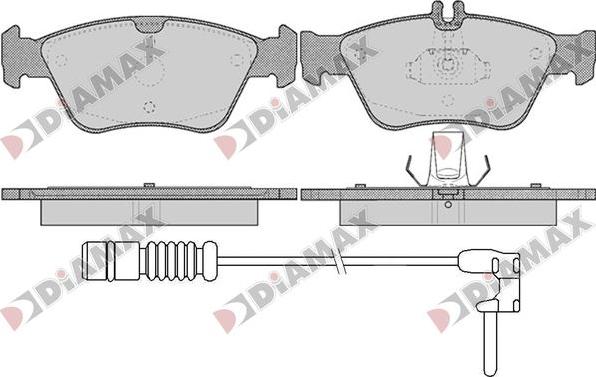 Diamax N09157A - Kit de plaquettes de frein, frein à disque cwaw.fr