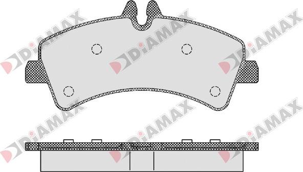 Diamax N09169 - Kit de plaquettes de frein, frein à disque cwaw.fr