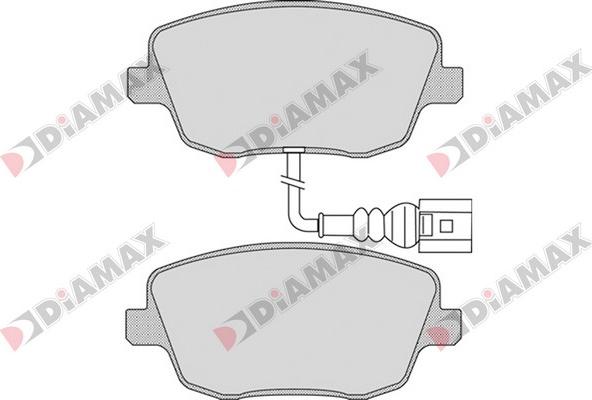 Diamax N09164 - Kit de plaquettes de frein, frein à disque cwaw.fr