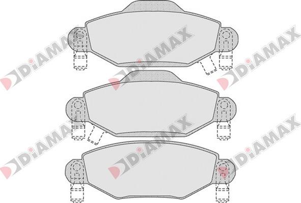 Diamax N09165 - Kit de plaquettes de frein, frein à disque cwaw.fr