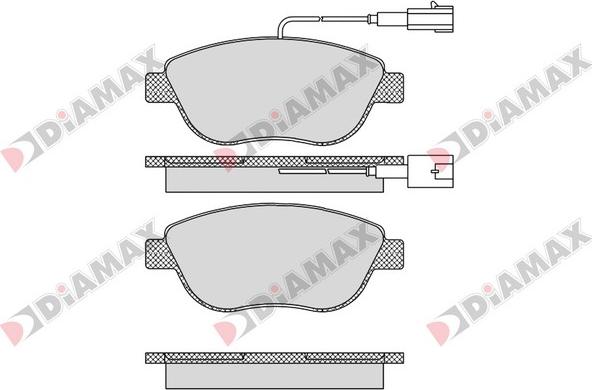 Diamax N09161 - Kit de plaquettes de frein, frein à disque cwaw.fr