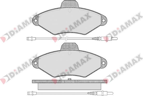 Diamax N09109 - Kit de plaquettes de frein, frein à disque cwaw.fr