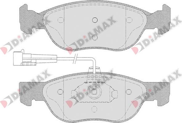 Diamax N09100 - Kit de plaquettes de frein, frein à disque cwaw.fr