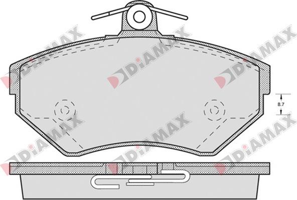 Diamax N09102 - Kit de plaquettes de frein, frein à disque cwaw.fr