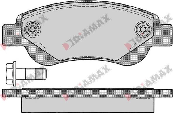 Diamax N09107 - Kit de plaquettes de frein, frein à disque cwaw.fr